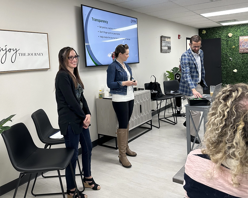 group of people doing a presentation