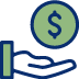 hand with money icon