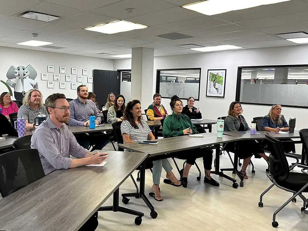 group of people in a meeting